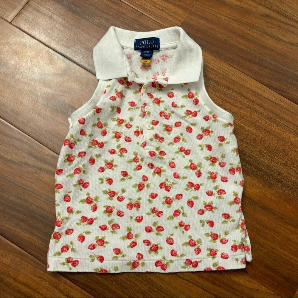 Polo Ralph Lauren strawberry sleeveless polo tank top